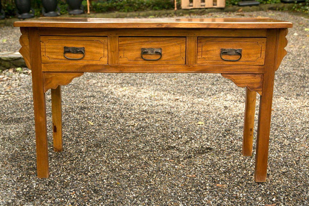 Rustic Style Solid Wood Console Table 3