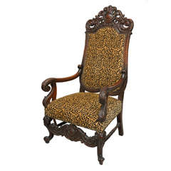 Italian Carved Throne Chair Italian Carved Throne Chair