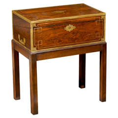 19th Century English Writing Box of Rosewood on Stand
