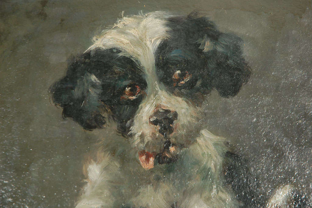 American Original Puppy Oil By Thomas Dalton Beaumont For Sale
