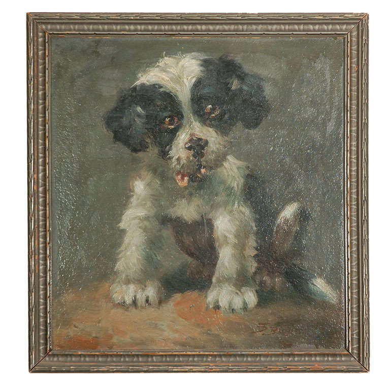 Original Puppy Oil By Thomas Dalton Beaumont For Sale