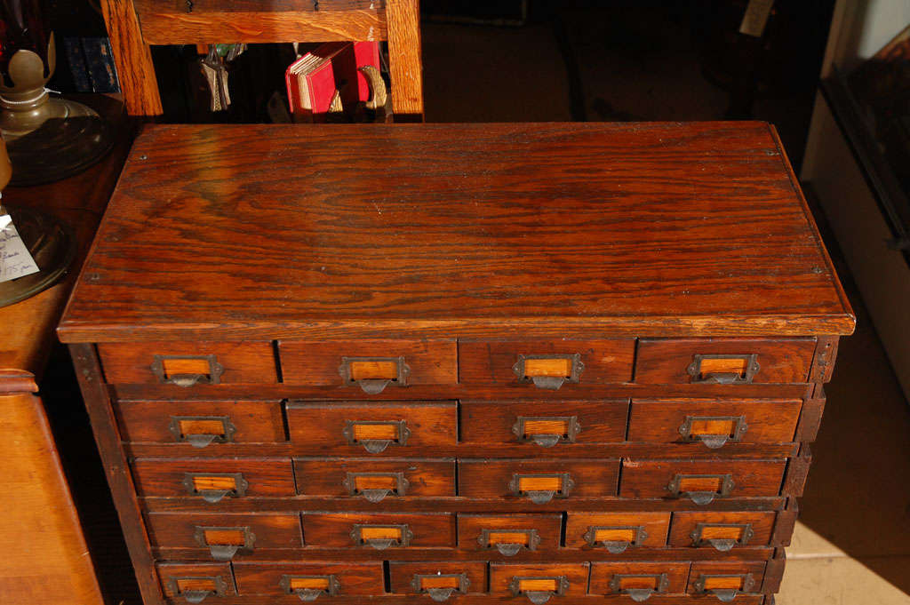 20th Century C. 1900 Solid Oak Store Display Cabinet
