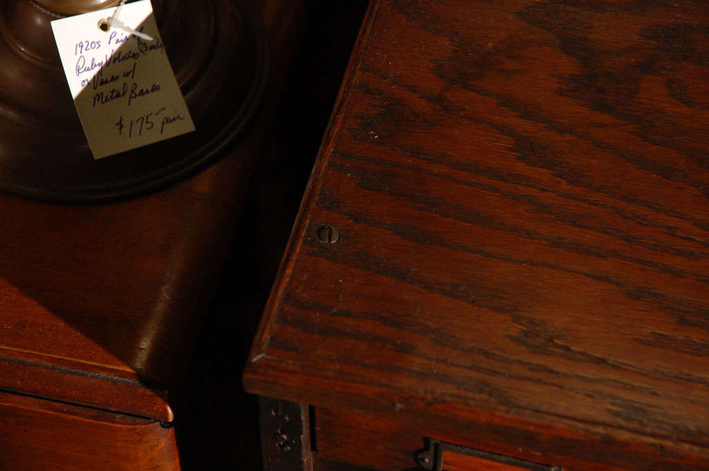 Wood C. 1900 Solid Oak Store Display Cabinet