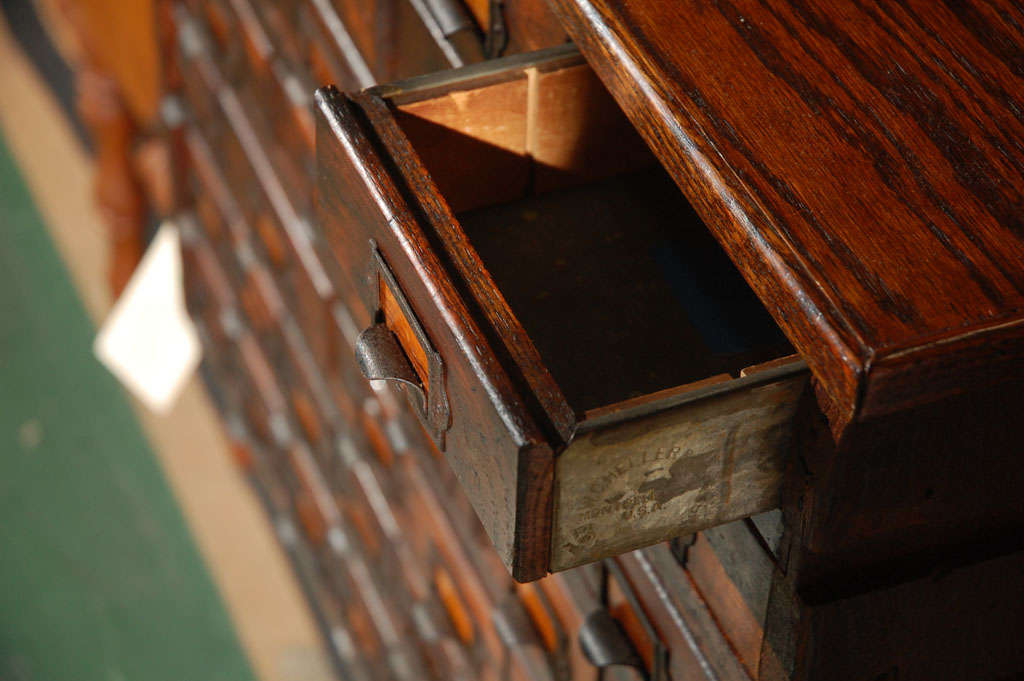 C. 1900 Solid Oak Store Display Cabinet 1