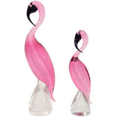Pair of Pink Flamingos by Seguso