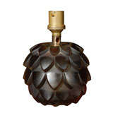 R Lalique parfume Bereger  bottle turned into lamp french wire.