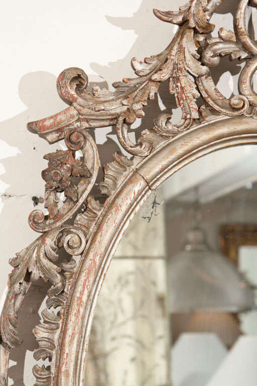 A Rococo Style Silver Gilt Wall Mirror 1