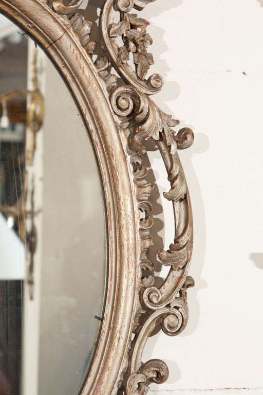 A Rococo Style Silver Gilt Wall Mirror 2