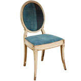 Antique French Chair w/ 19th C. Japanese Indigo
