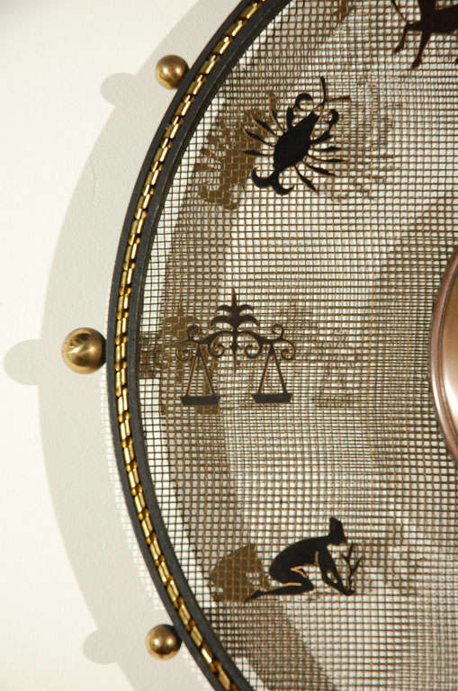 Brass Mauthe Zodiac Wall Clock