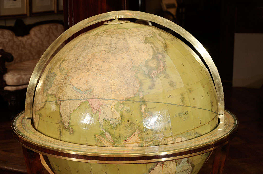 19th Century An Important 33-inch Terrestrial Library Globe By Malby For Sale