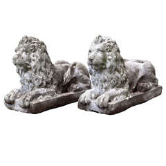 Seated Stone Lions