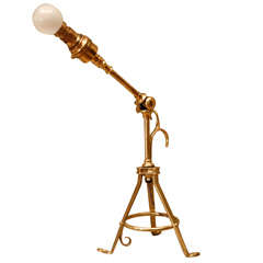 Superb British Brass Adjustable Table/Wall Lamp 4