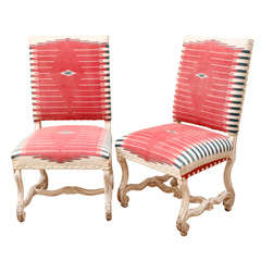 Antique Pair of Tall Side Chairs