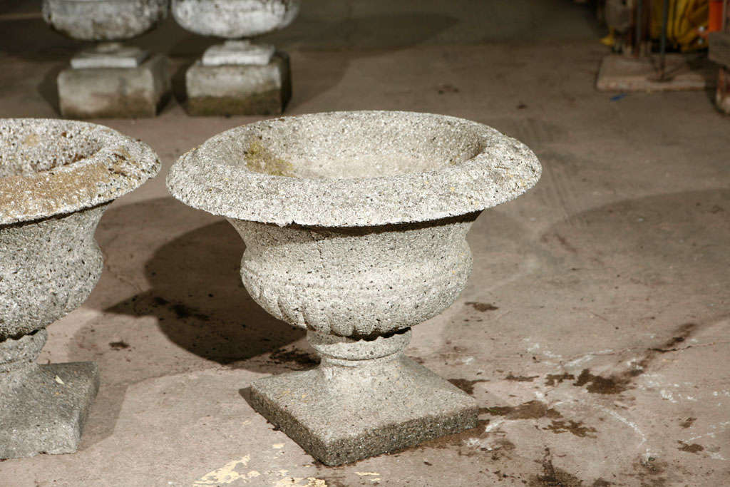 Pair of  Round Composition Urns 2