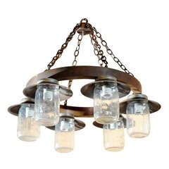 Retro Hand Crafted Mason Jar Chandelier