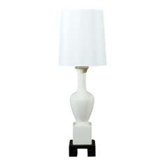 Art Deco White Crackle Glaze Chinese Jar as Lamp