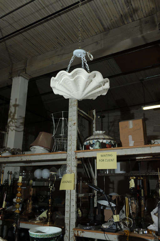 Late 20th Century Plaster Shell Pendant
