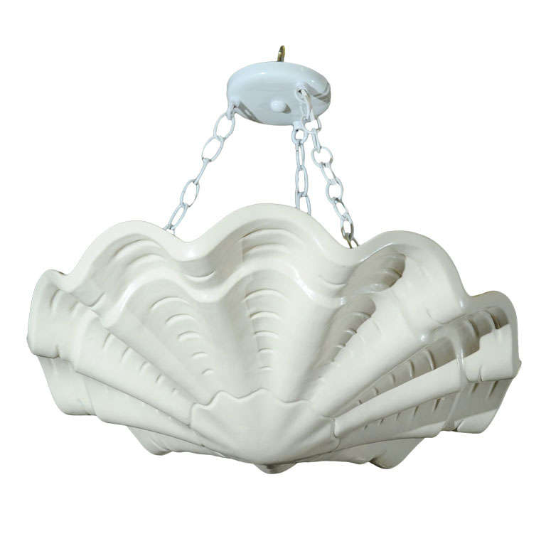 Plaster Shell Pendant