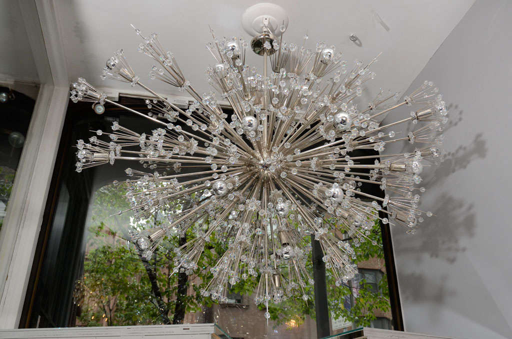 crystal starburst chandelier