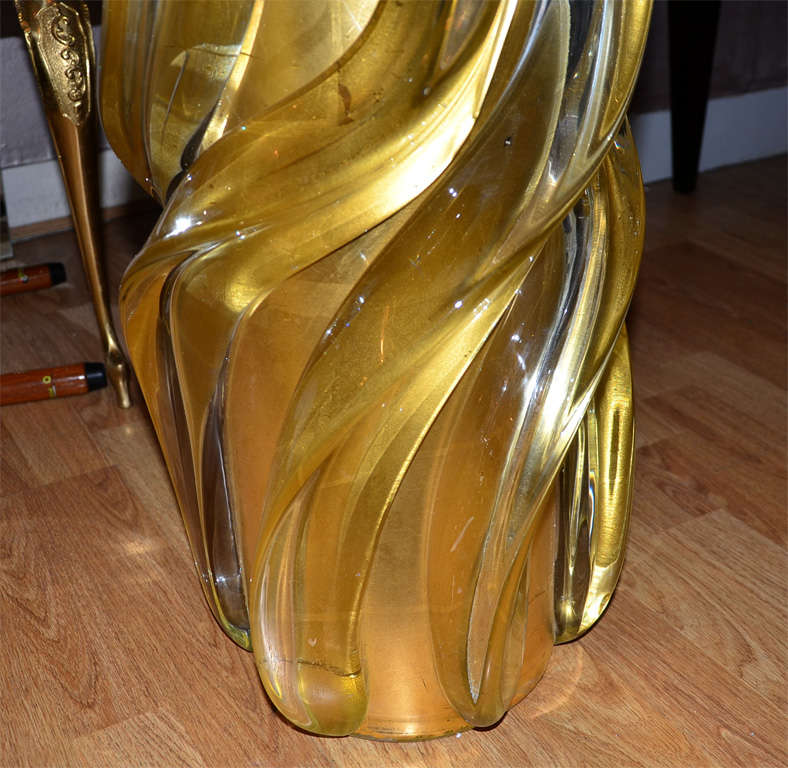 Murano Glass Huge vase in Murano glass by A.Fabiani.