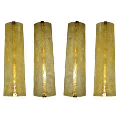 Set of 4 Murano Wall Sconces by A Toso