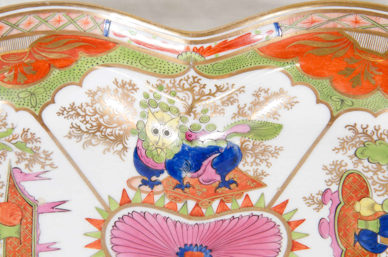 Regency Chamberlain's Worcester Bengal Tiger Heart Shaped Dish