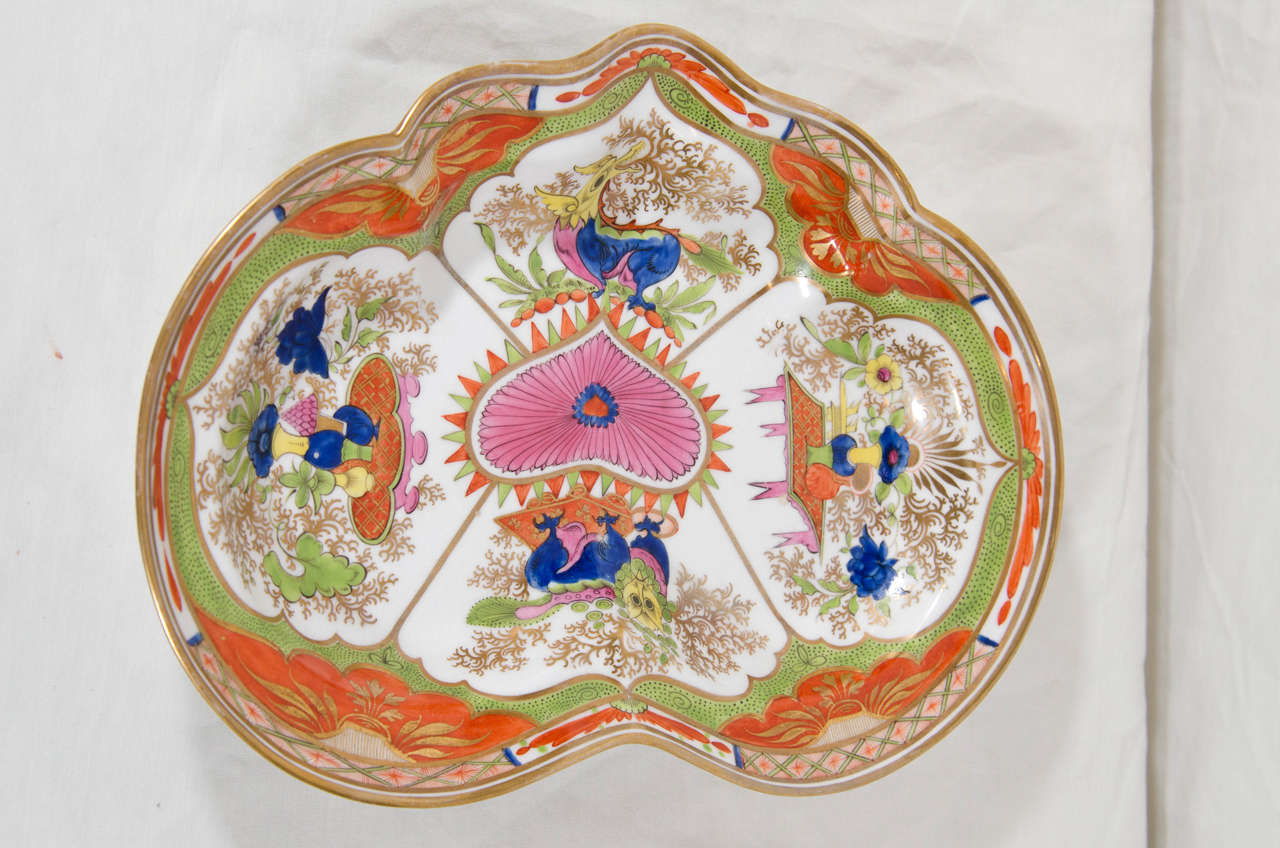 Chamberlain's Worcester Bengal Tiger Heart Shaped Dish In Excellent Condition In Katonah, NY