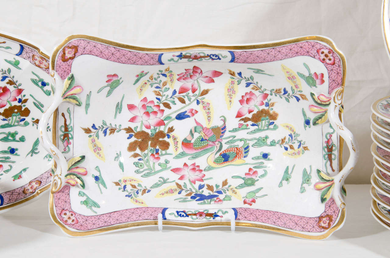 Antique Porcelain Dessert Service in the Spode 