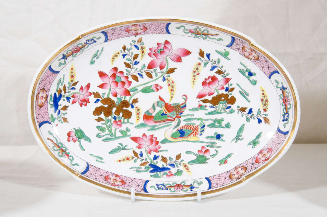 English Antique Porcelain Dessert Service in the Spode 