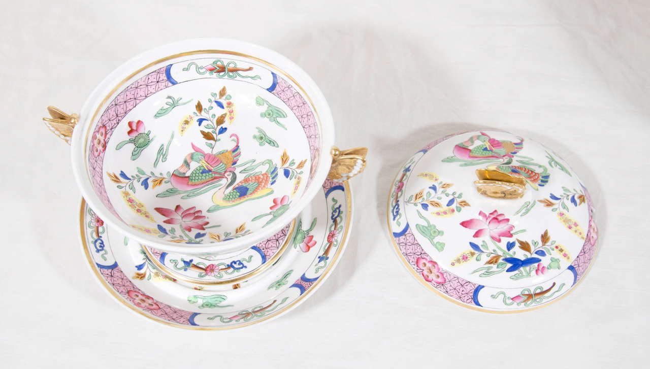 19th Century Antique Porcelain Dessert Service in the Spode 