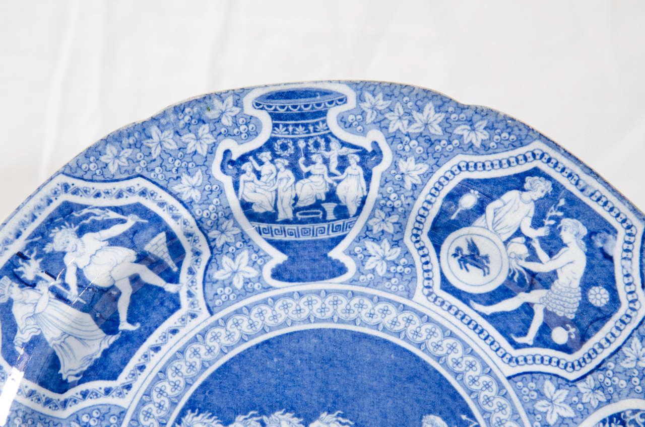 antique blue and white plates