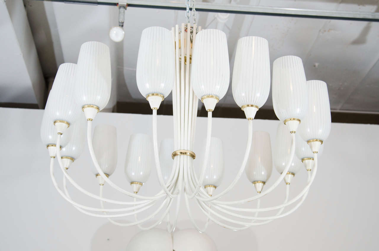 Angelo Lelli Inspired Grand White Italian Chandelier