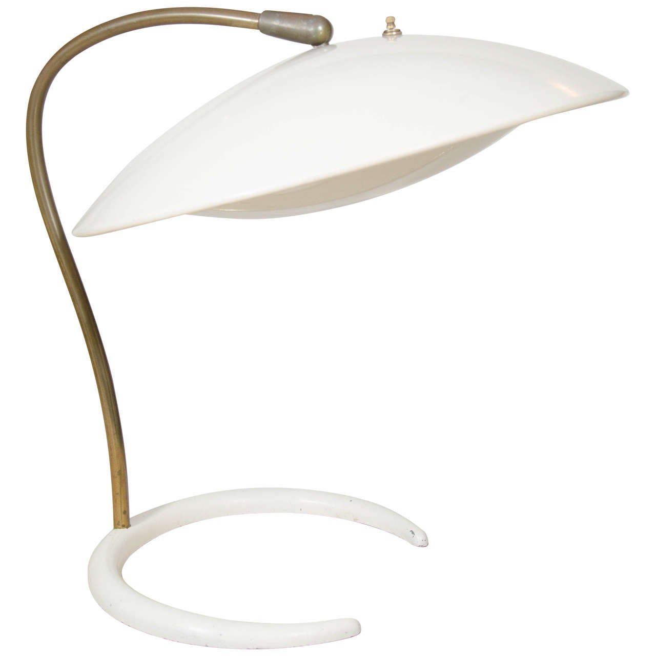 Gerald Thurston White Tole Desk Lamp, USA, circa 1950s at 1stdibs