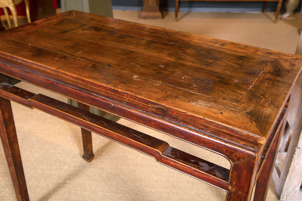 Chinese Elmwood Console Table In Good Condition In Stamford, CT