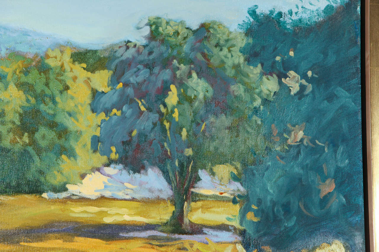 Plein Air Kalifornien Landschaft Gemälde in Goldrahmen (amerikanisch)