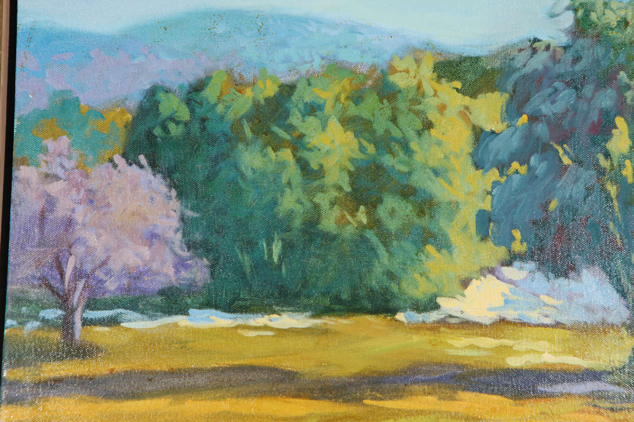 Plein Air Kalifornien Landschaft Gemälde in Goldrahmen im Zustand „Hervorragend“ in Los Angeles, CA