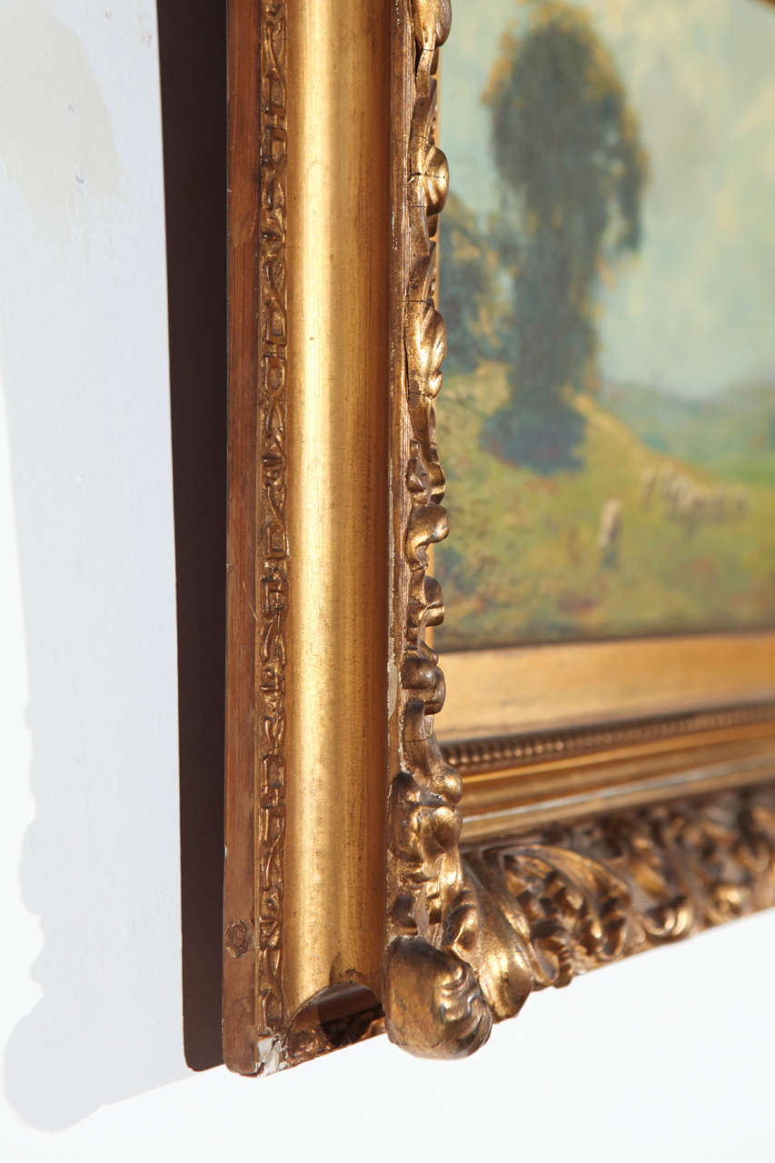 19th Century Old English Landscape Oil Painting In Good Condition In Los Angeles, CA