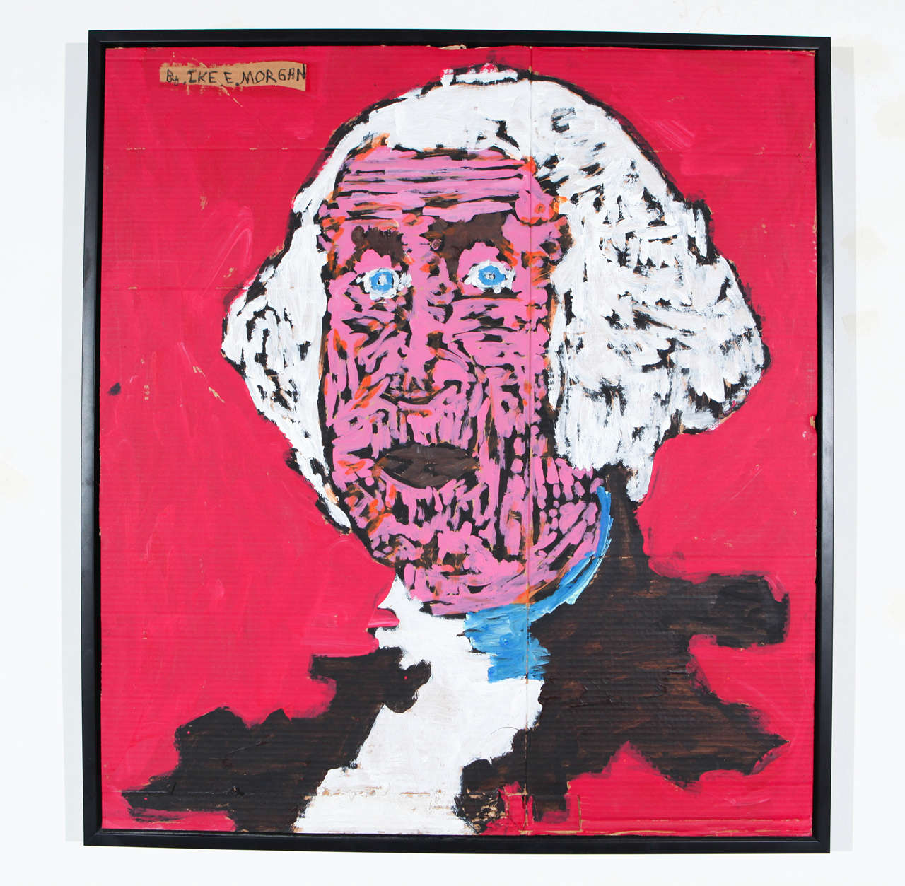 Bold, impressive abstract painting of George Washington by Texas Artist Ike Morgan.