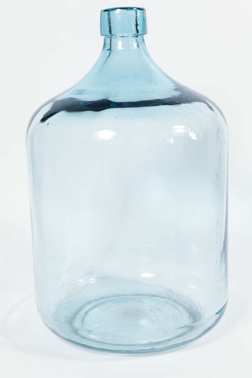 blue glass jars