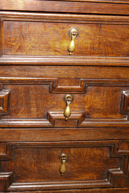 19th Century William & Mary Oak Chest of Drawers 1