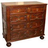 19th Century William & Mary Oak Chest of Drawers
