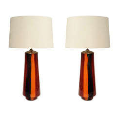 Vertical Striped  Murano Glass