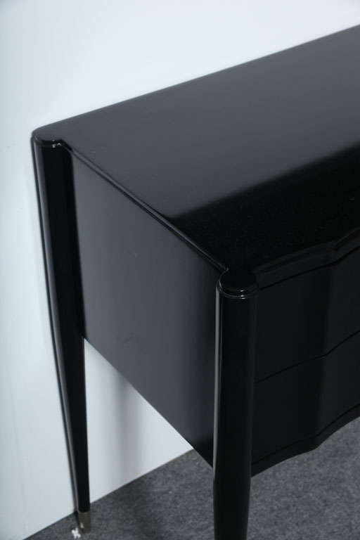 Pair of Paul Frankl Ebonised Two-Drawer Commodes Consoles 2