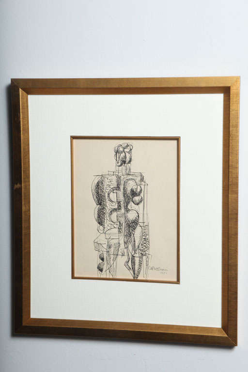 American Abbott Pattison Ink on Paper For Sale