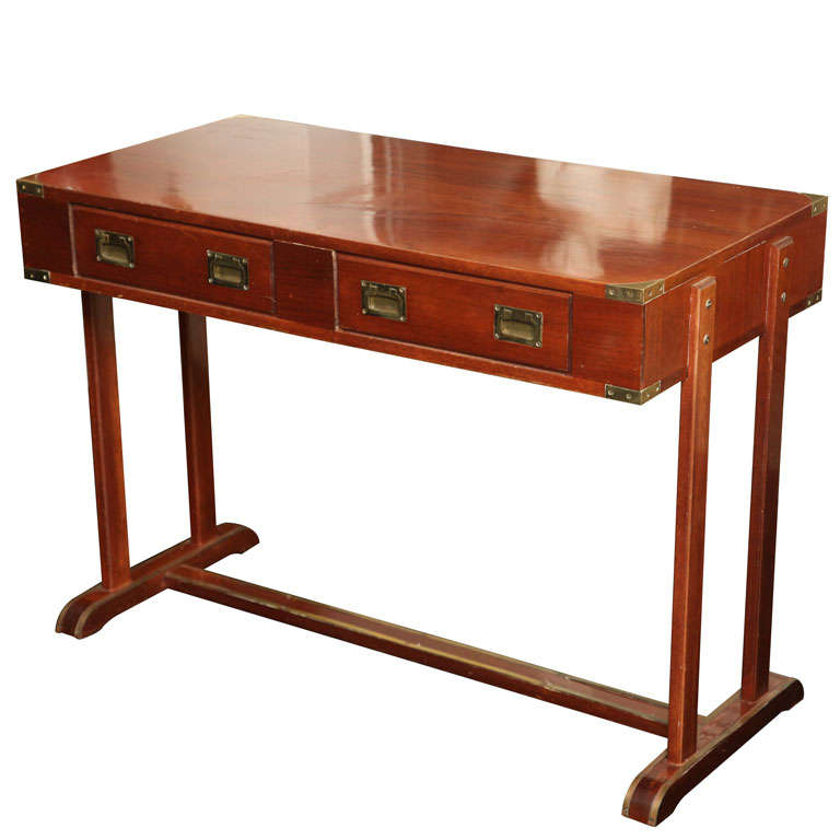 French Mahogany Campaign Desk