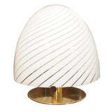 1960's Murano Blown Glass Dome Table Lamp