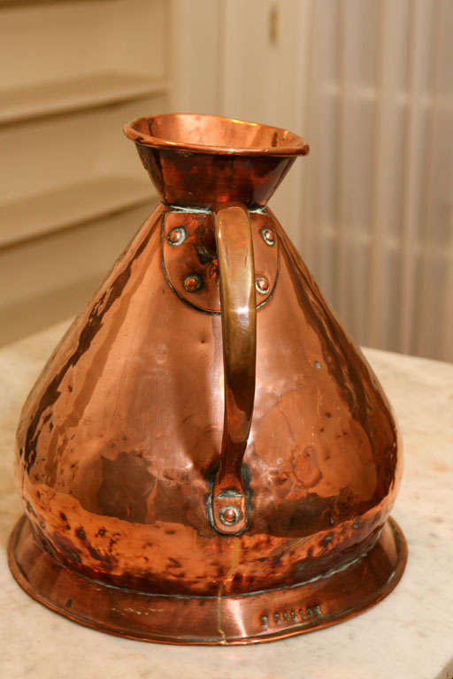 English copper ale jug In Excellent Condition In Sheffield, MA