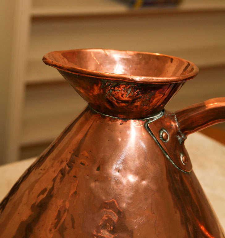English copper ale jug 2