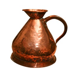 English copper ale jug
